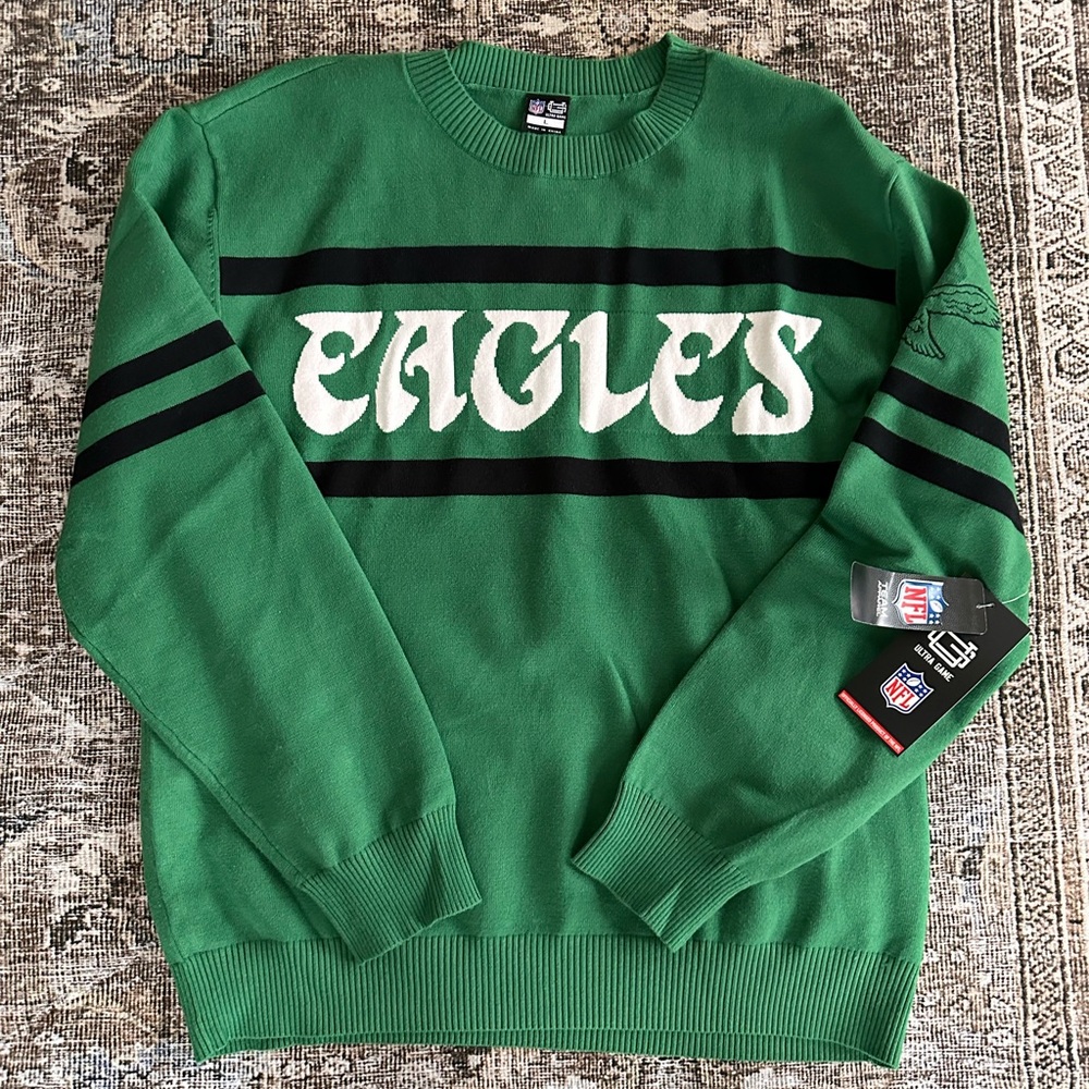 NFL Eagles Green Crewneck Sweater